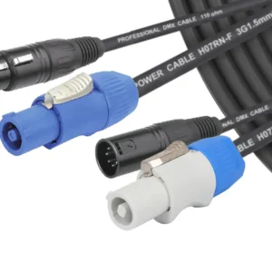 Hybrid Cable DMX 5-pin & PowerCON