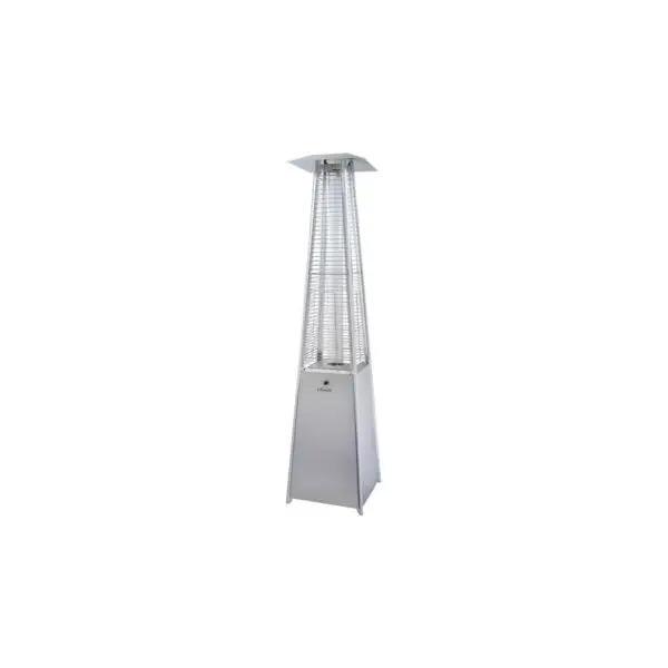 Tahiti Real Flame Pyramid Patio Heater (13kW, Stainless Steel)