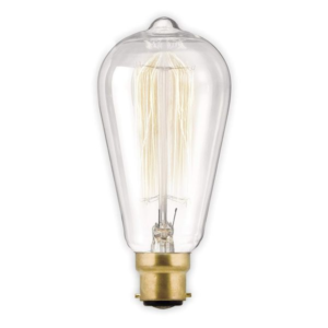 Clear Squirrel Cage Filament Lamp BC (60W)